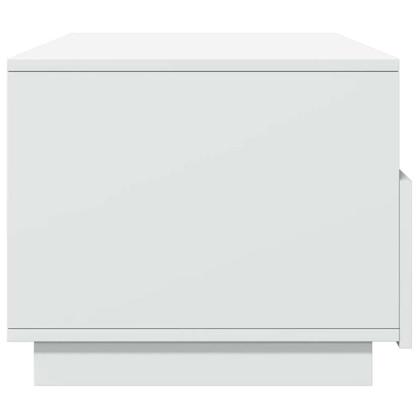 Weißer Couchtisch mit LED-Beleuchtung Montanori 90x49x40cm