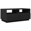 Couchtisch schwarz mit LED-Beleuchtung Montanori 90x49x40cm