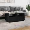 Couchtisch schwarz mit LED-Beleuchtung Montanori 90x49x40cm