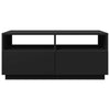 Couchtisch schwarz mit LED-Beleuchtung Montanori 90x49x40cm