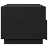 Couchtisch schwarz mit LED-Beleuchtung Montanori 90x49x40cm