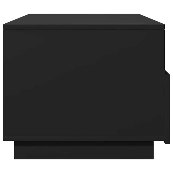 Couchtisch schwarz mit LED-Beleuchtung Montanori 90x49x40cm