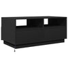Couchtisch schwarz mit LED-Beleuchtung Montanori 90x49x40cm