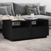Couchtisch schwarz mit LED-Beleuchtung Montanori 90x49x40cm