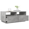 Betoninharmaa sohvapöytä led-valoilla Montanori 90x49x40cm