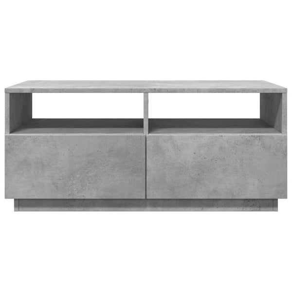 Betoninharmaa sohvapöytä led-valoilla Montanori 90x49x40cm