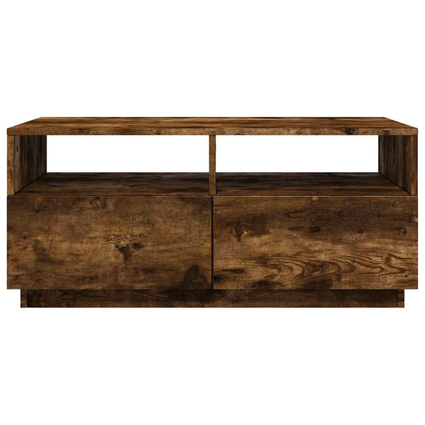 Couchtisch Räuchereiche Montanori 90x49x40cm (mit LED-Beleuchtung)
