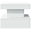 Valkoinen sohvapöytä led-valoilla Claudie 50x50x40cm