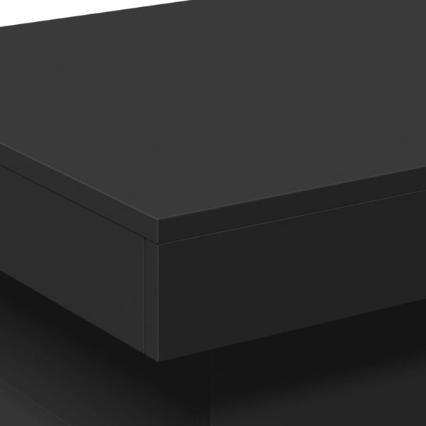 Schwarzer Couchtisch mit LED-Beleuchtung Claudie 50x50x40cm