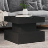 Schwarzer Couchtisch mit LED-Beleuchtung Claudie 50x50x40cm
