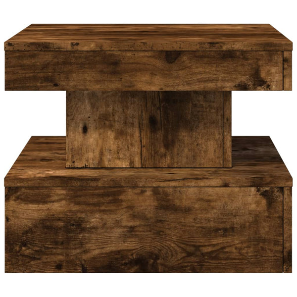 Savutammi sohvapöytä led-valoilla Claudie 50x50x40cm
