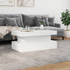 Weißer Couchtisch mit LED-Beleuchtung Claudie 90x50x40cm