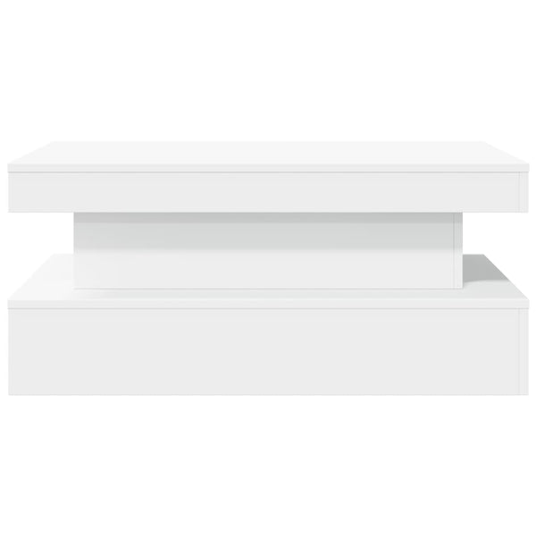 Weißer Couchtisch mit LED-Beleuchtung Claudie 90x50x40cm