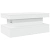 Weißer Couchtisch mit LED-Beleuchtung Claudie 90x50x40cm