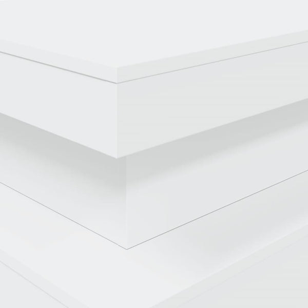 Weißer Couchtisch mit LED-Beleuchtung Claudie 90x50x40cm