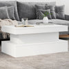 Weißer Couchtisch mit LED-Beleuchtung Claudie 90x50x40cm