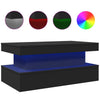 Schwarzer Couchtisch mit LED-Beleuchtung Claudie 90x50x40cm