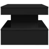 Schwarzer Couchtisch mit LED-Beleuchtung Claudie 90x50x40cm
