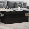 Schwarzer Couchtisch mit LED-Beleuchtung Claudie 90x50x40cm