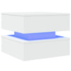 Weißer Couchtisch mit LED-Beleuchtung Celestina 50x50x40cm