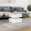 Weißer Couchtisch mit LED-Beleuchtung Celestina 50x50x40cm