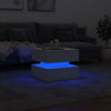 Weißer Couchtisch mit LED-Beleuchtung Celestina 50x50x40cm