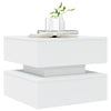 Weißer Couchtisch mit LED-Beleuchtung Celestina 50x50x40cm