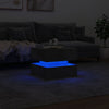 Betongrauer Couchtisch mit LED-Beleuchtung Celestina 50x50x40cm