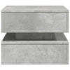 Betongrauer Couchtisch mit LED-Beleuchtung Celestina 50x50x40cm
