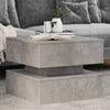 Betongrauer Couchtisch mit LED-Beleuchtung Celestina 50x50x40cm