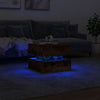 Couchtisch Räuchereiche mit LED-Beleuchtung Celestina 50x50x40cm
