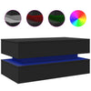 Schwarzer Couchtisch Celestina 90x50x40cm (mit LED-Beleuchtung)