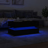 Schwarzer Couchtisch Celestina 90x50x40cm (mit LED-Beleuchtung)