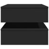 Schwarzer Couchtisch Celestina 90x50x40cm (mit LED-Beleuchtung)
