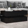 Schwarzer Couchtisch Celestina 90x50x40cm (mit LED-Beleuchtung)