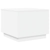 Weißer Couchtisch mit LED-Beleuchtung Hantz 50x50x40cm