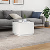 Weißer Couchtisch mit LED-Beleuchtung Hantz 50x50x40cm