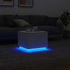 Weißer Couchtisch mit LED-Beleuchtung Hantz 50x50x40cm