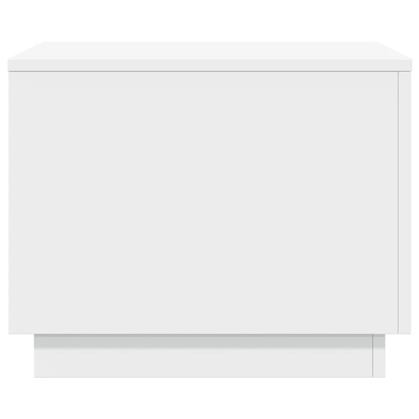 Weißer Couchtisch mit LED-Beleuchtung Hantz 50x50x40cm