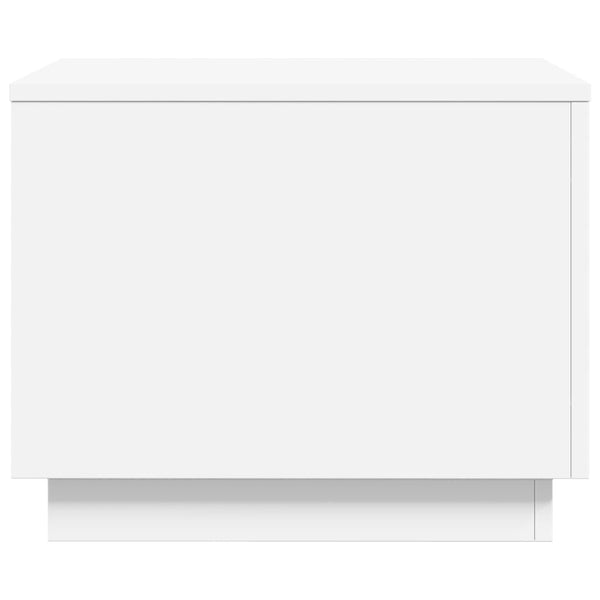 Weißer Couchtisch mit LED-Beleuchtung Hantz 50x50x40cm
