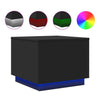 Schwarzer Couchtisch mit LED-Beleuchtung Hantz 50x50x40cm