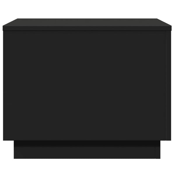 Schwarzer Couchtisch mit LED-Beleuchtung Hantz 50x50x40cm