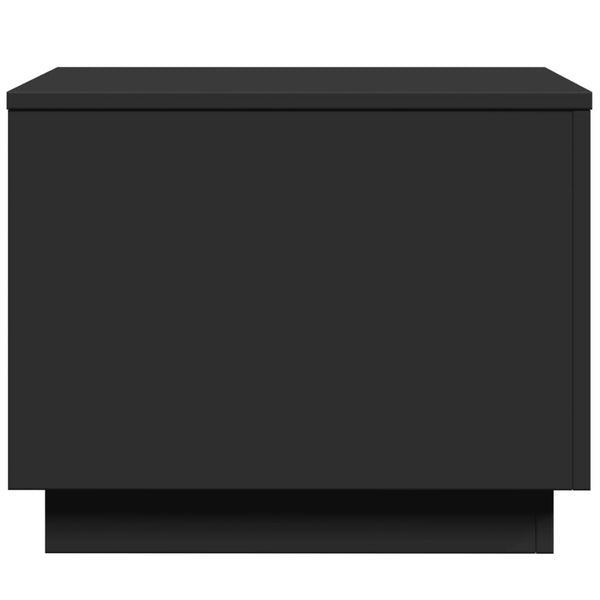 Schwarzer Couchtisch mit LED-Beleuchtung Hantz 50x50x40cm