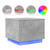 Betongrauer Couchtisch mit LED-Beleuchtung Hantz 50x50x40cm