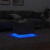 Betongrauer Couchtisch mit LED-Beleuchtung Hantz 50x50x40cm