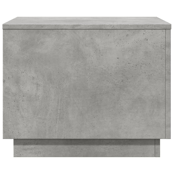 Betongrauer Couchtisch mit LED-Beleuchtung Hantz 50x50x40cm