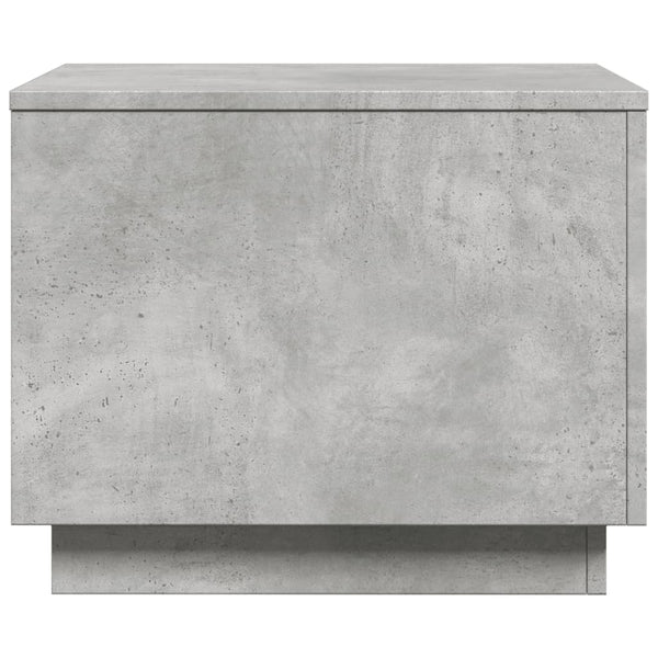 Betongrauer Couchtisch mit LED-Beleuchtung Hantz 50x50x40cm