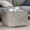 Betongrauer Couchtisch mit LED-Beleuchtung Hantz 50x50x40cm