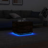 Couchtisch Hantz aus Räuchereiche mit LED-Beleuchtung 50x50x40cm
