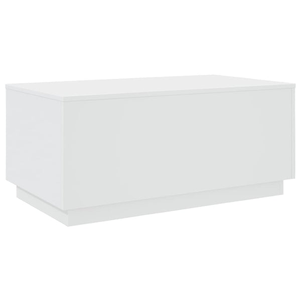 Weißer Couchtisch mit LED-Beleuchtung Hantz 90x50x40cm